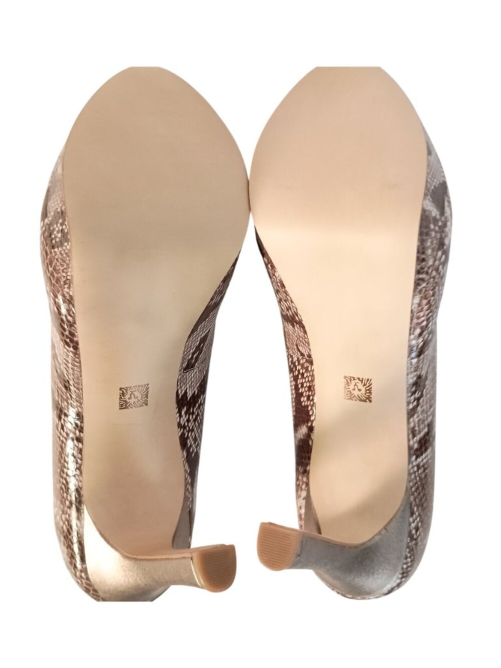 AK Anne Klein Snakeskin Print Hidden Platform Pumps Womens 9.5 Stiletto NWOB - Picture 8 of 14